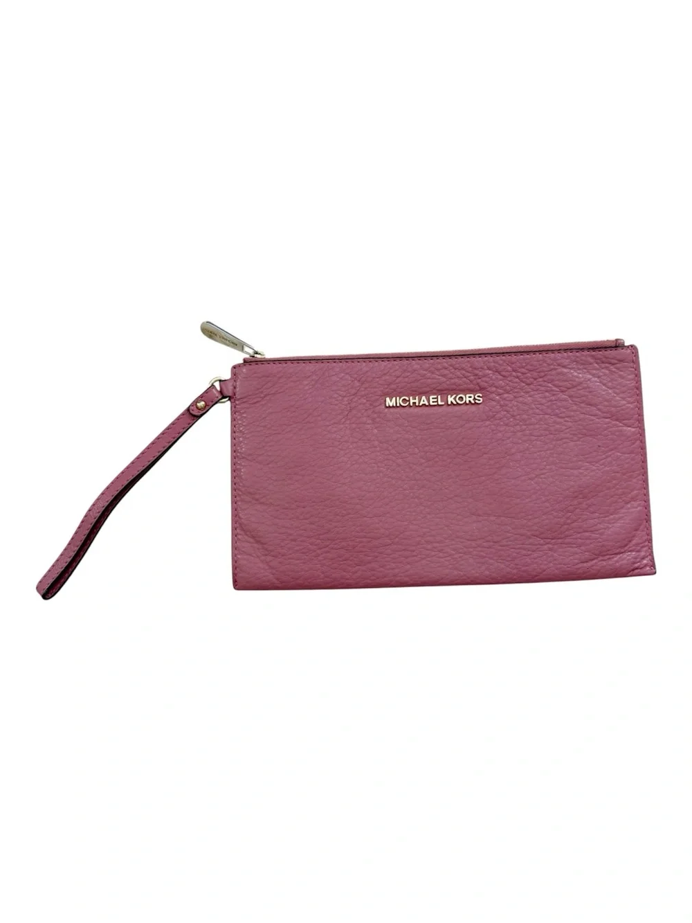 Michael Kors Rose Pink Pebbled Leather Wristlet